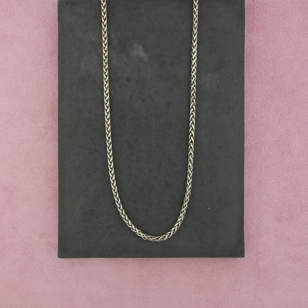 sterling silver 4mm spiga chain necklace size 22in